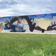 Murale sul nuovo capannone di Euro Mas